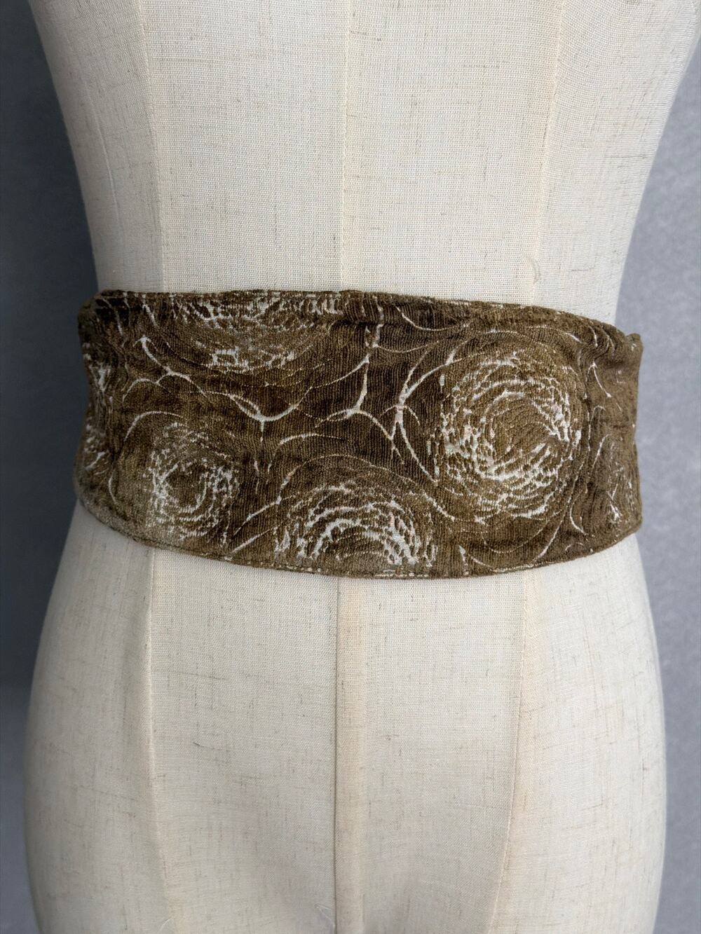 Bryn Walker Oliva Printed Wrap Belt Velvet Chenille One Size NEW